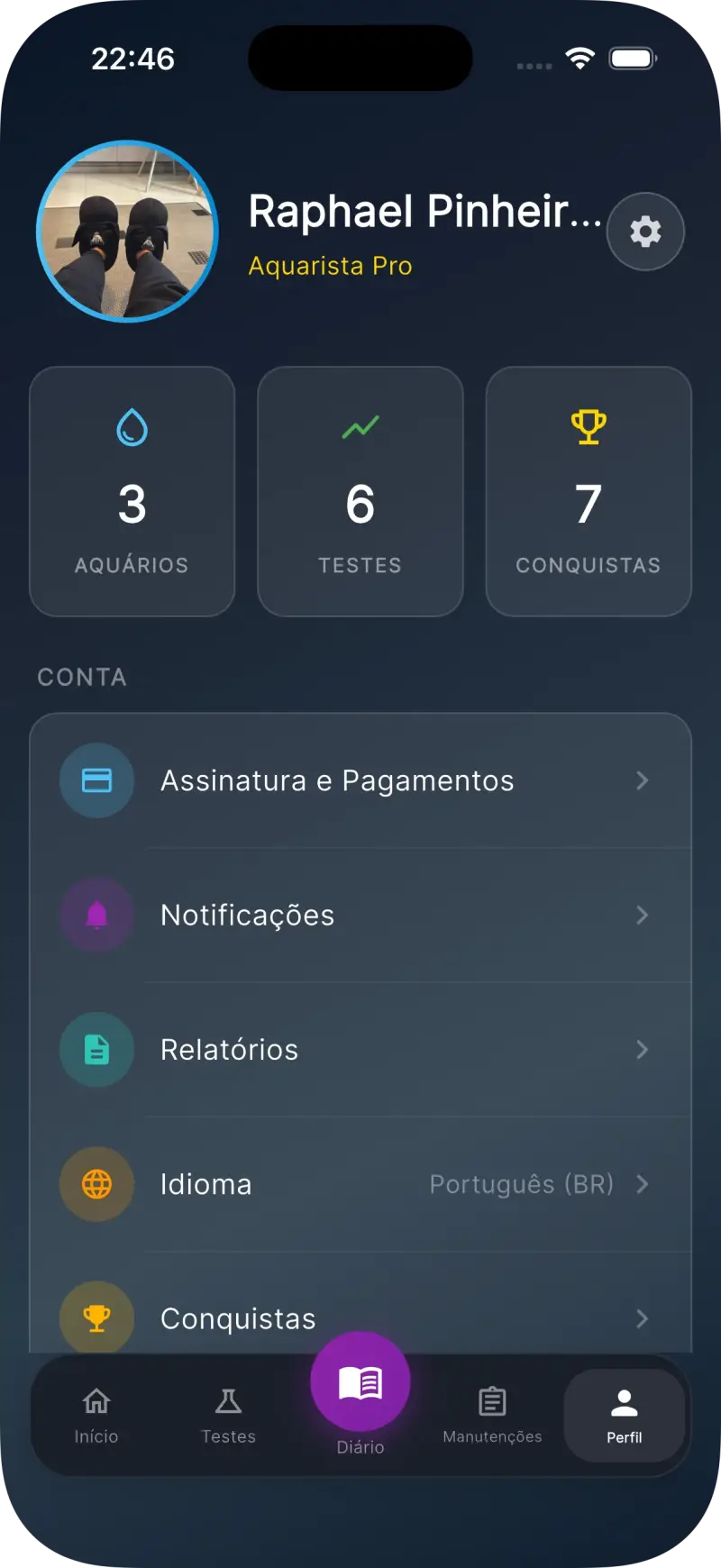 ReefFlow — app de aquário marinho — Tags